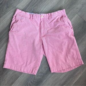 Banana Republic Men's Flat Front Red Pink Shorts Cotton 34